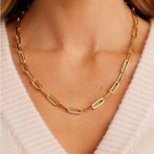 Gorjana Gold Paperclip Chain Necklace. NWOT